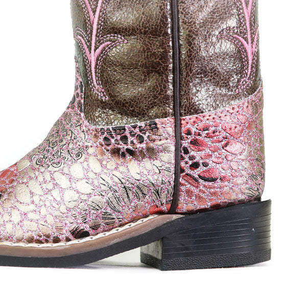 Old West Toddler Sparkle Snake Print Boots