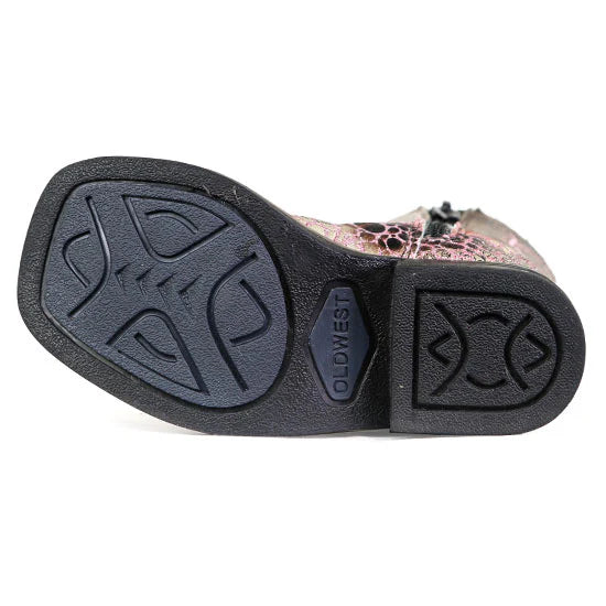 Old West Toddler Sparkle Snake Print Boots