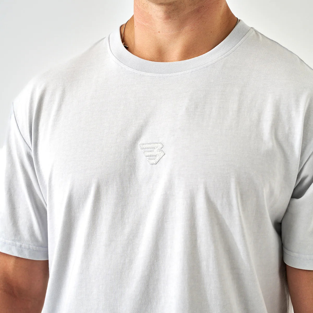 Burlebo Vintage Washed T-Shirt in Light Grey