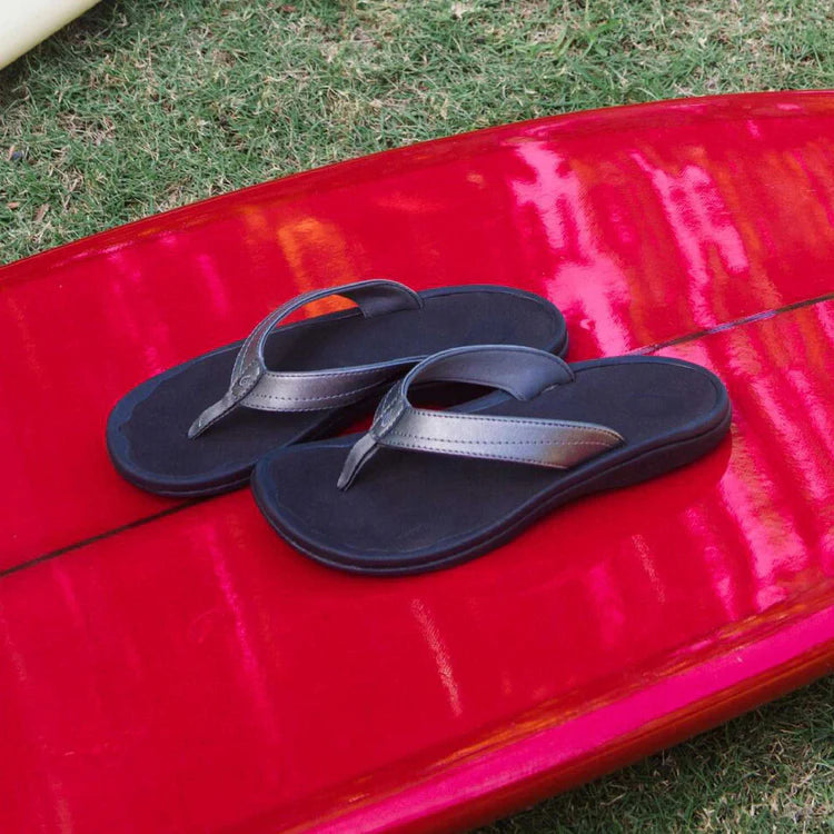 Women's Olukai Ohana Pewter/Black Sandals