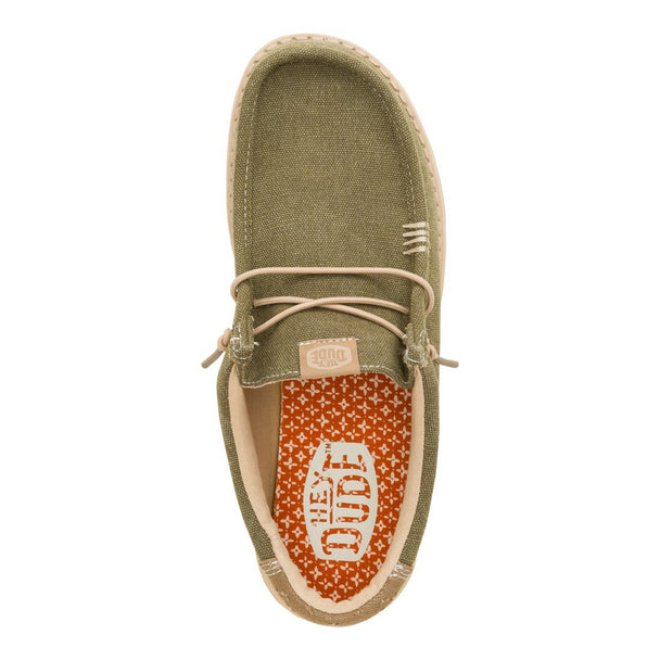 Men's Hey Dude Wally Workwear Dusky Green/Cream
