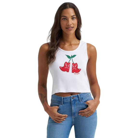 Wrangler Women's Boot Cherries Tank