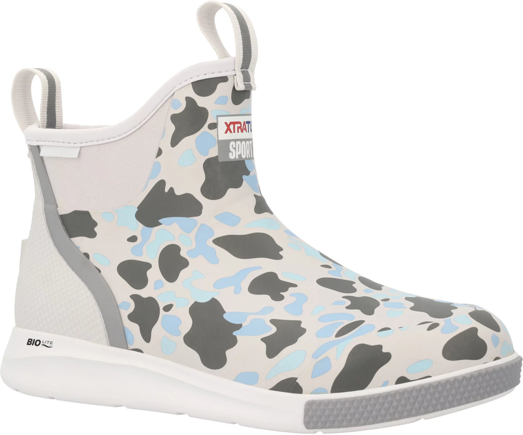 Men's Xtratuf Sport Ankle Deck Boot in Stormy Duck Camo