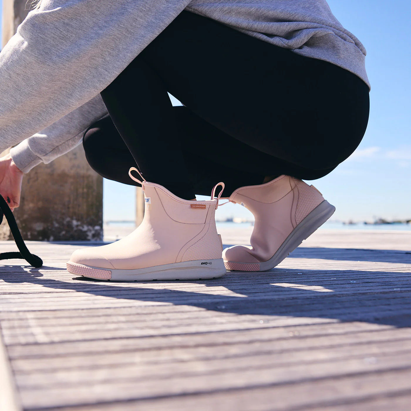 Women's Xtratuf Sport Ankle Deck Boot in Blush Peach
