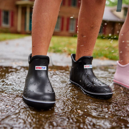 Big Kid's Tufs Black Ankle Deck Boot