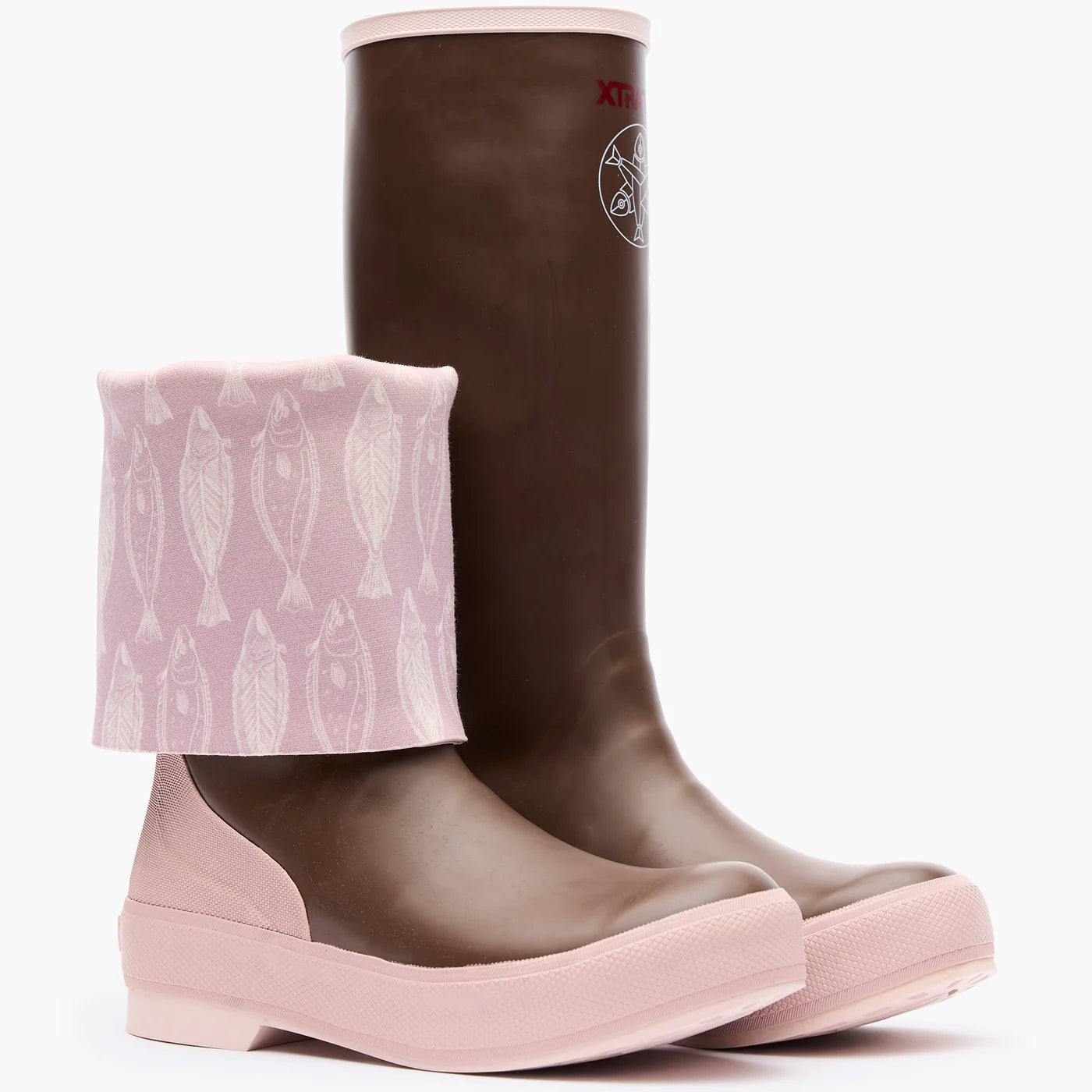 Women Xtratuf Salmon Sisters 15" Legacy Boot in Halibut Print