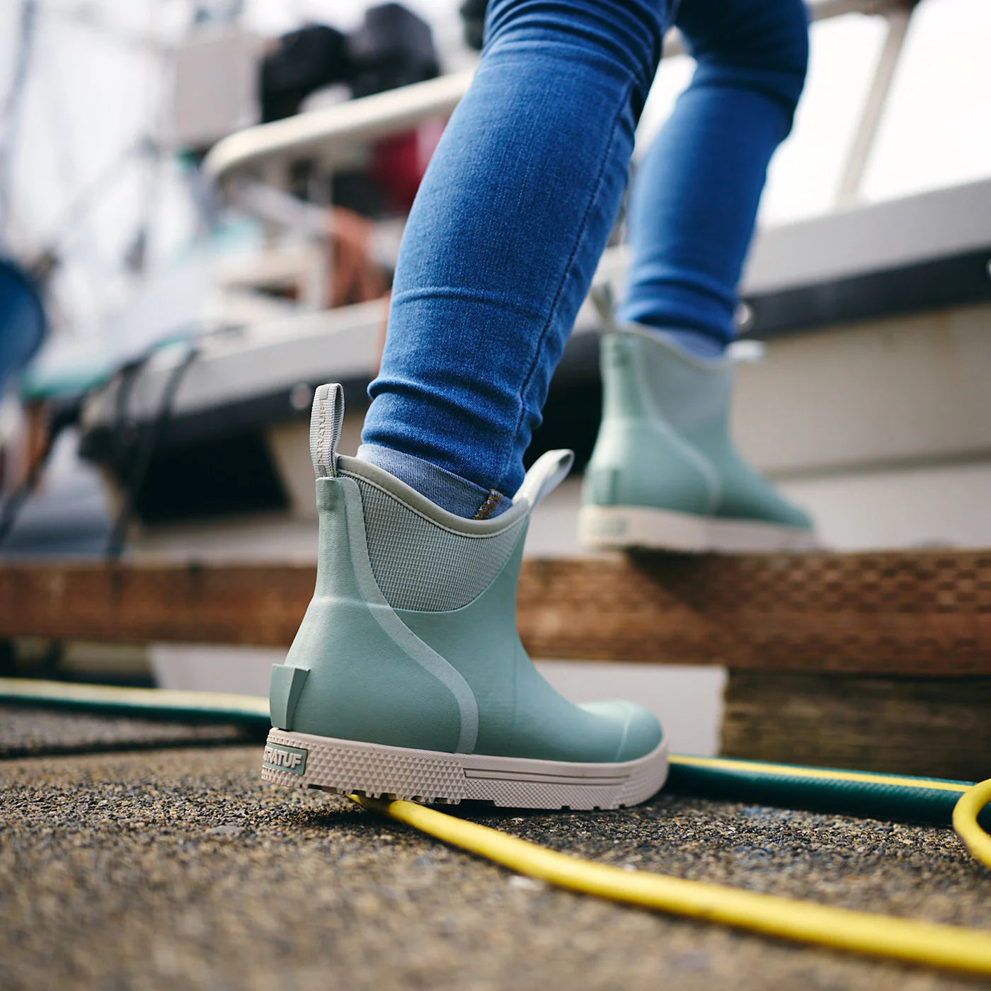 XTRATUF Women's Wheelhouse Ankle Deck Boot in Iceberg
