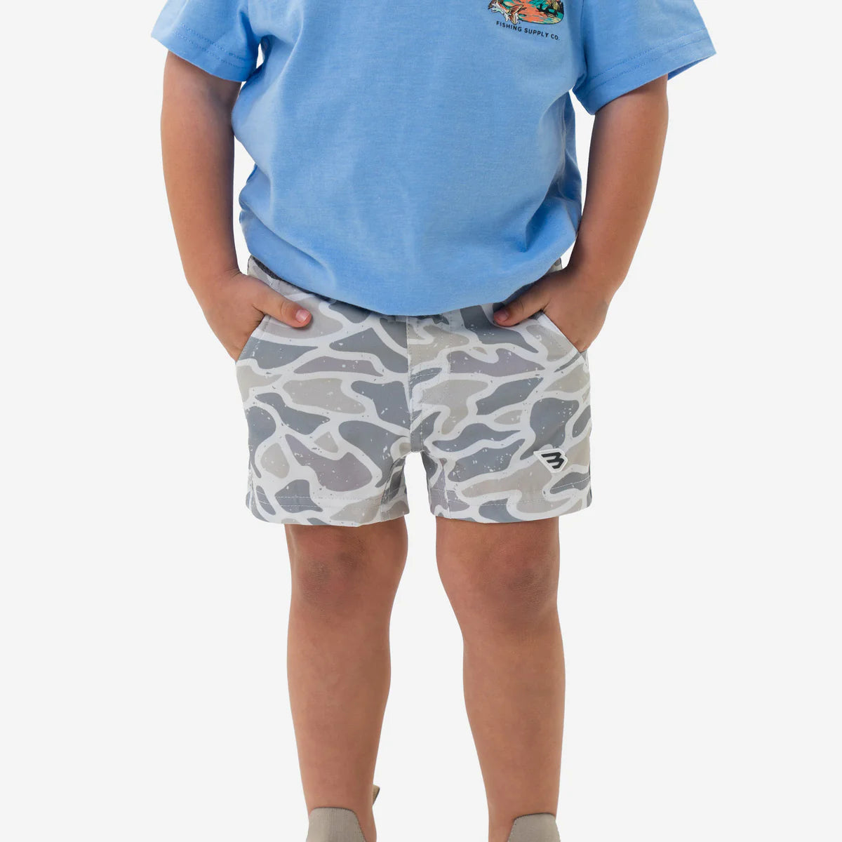 Burlebo Youth & Toddler Athletic Short - White Camo