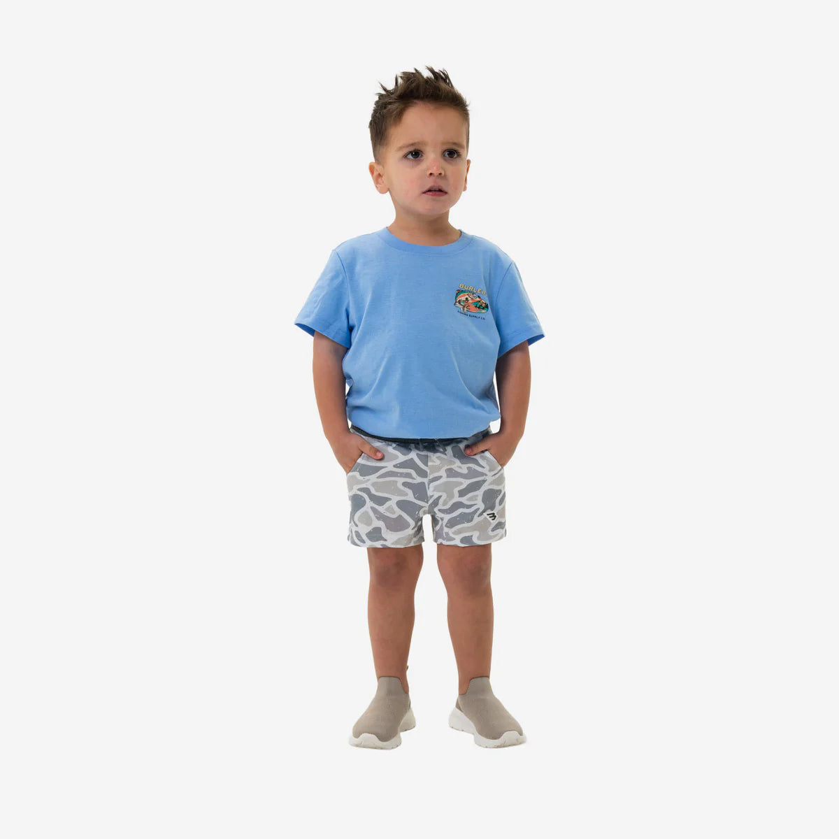 Burlebo Youth & Toddler Athletic Short - White Camo