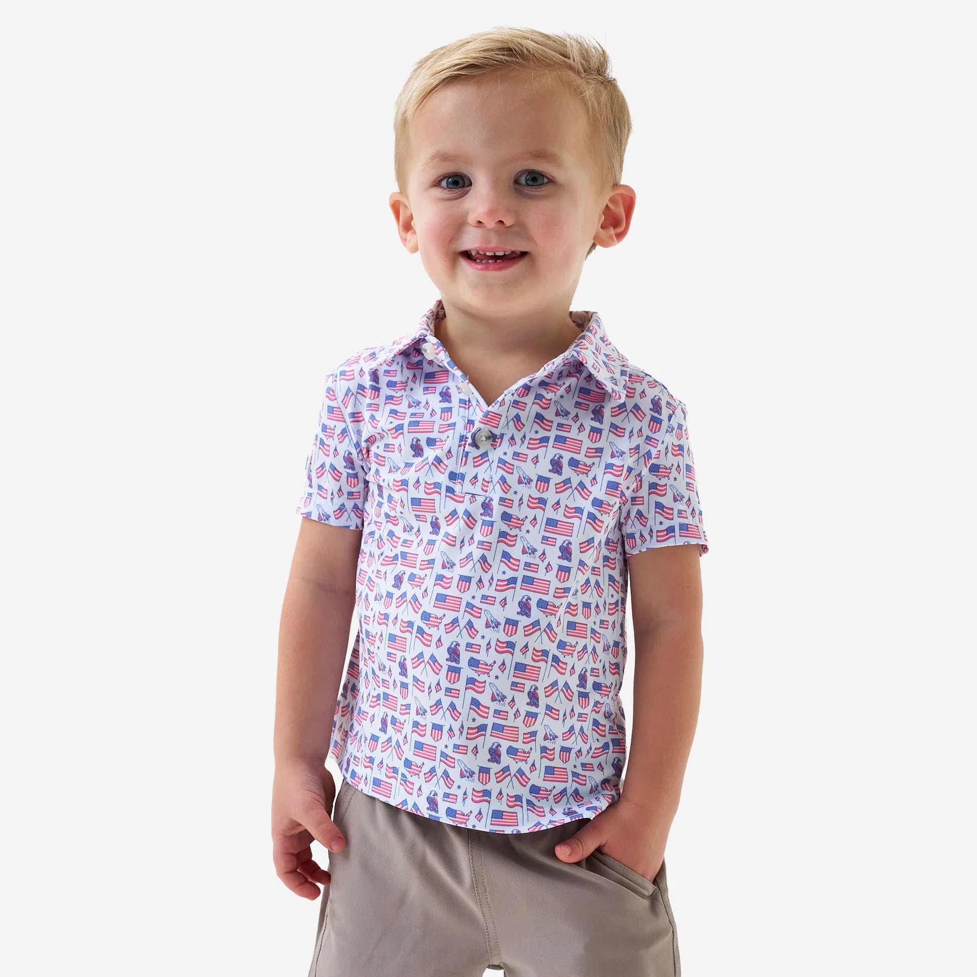 Burlebo Toddler & Youth Performance Polo - Old Glory