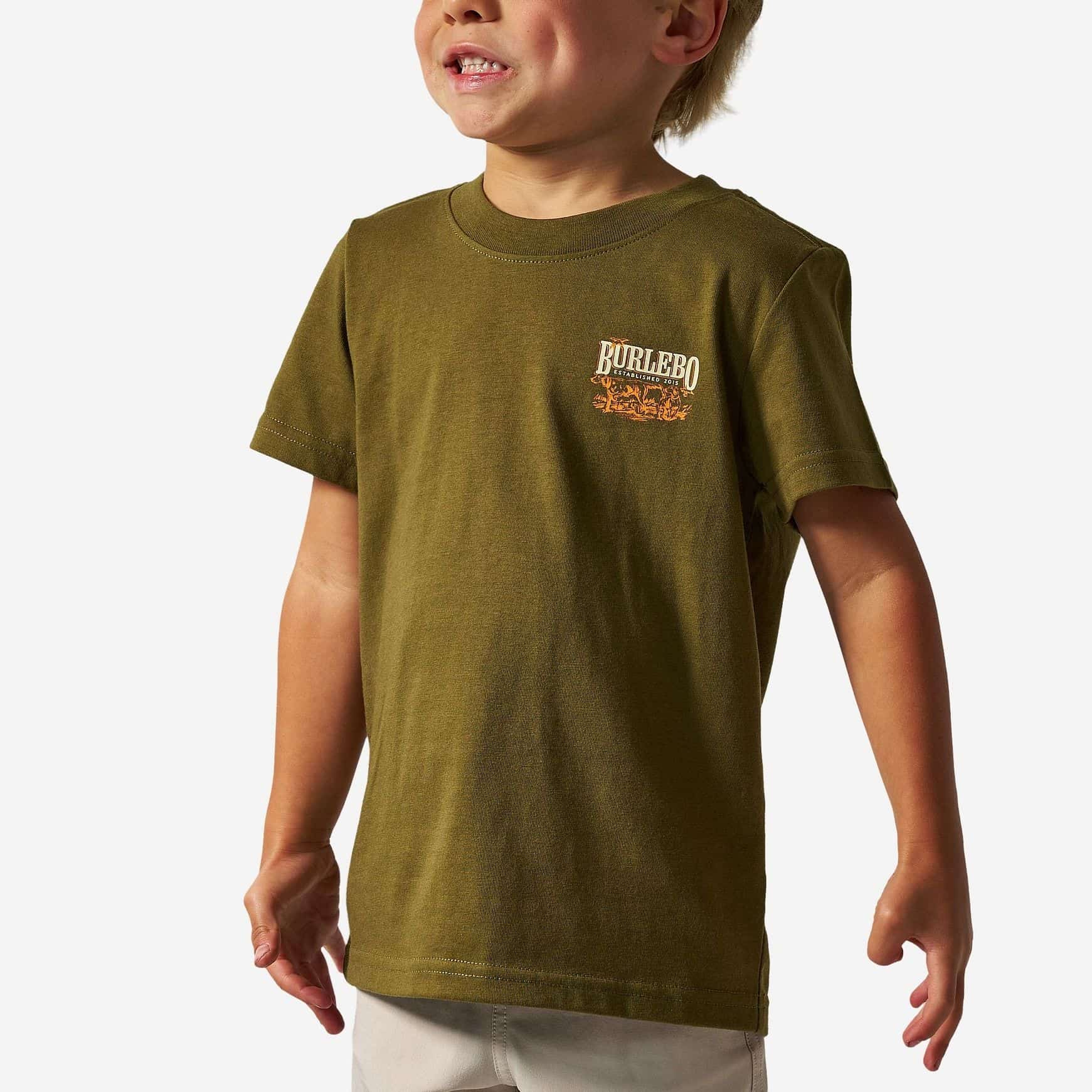 Burlebo Toddler & Youth Hunting Dogs T-Shirt in Hunter Green