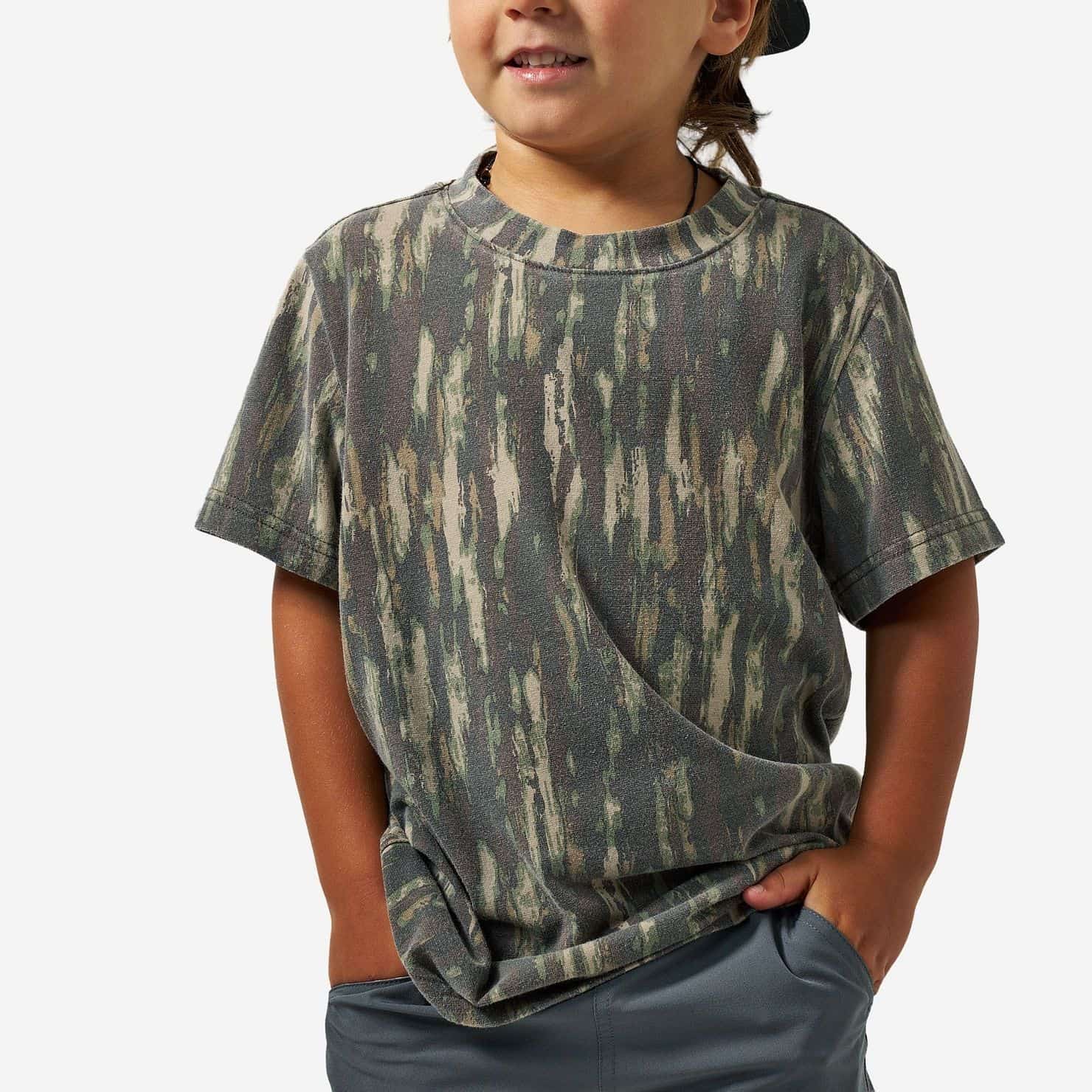 Burlebo Toddler & Youth Vintage Washed T-Shirt in Midland Camo