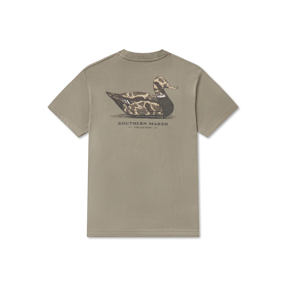 Youth Southern Marsh Vintage Camo Duck Decoy T-Shirt in Stonewall Olive