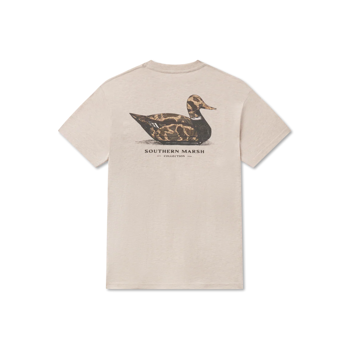 Youth Southern Marsh Vintage Camo Duck Decoy T-Shirt in Washed Oatmeal