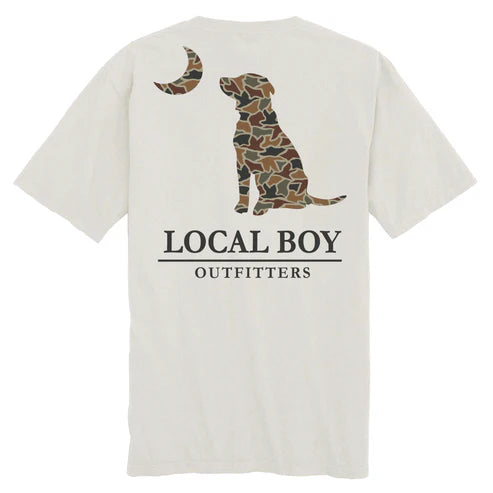 Toddler Local Boy Duck Camo Dog & Moon T-Shirt