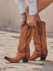 Women's Corral Shedron Flames Embroidery Snip Toe Boots