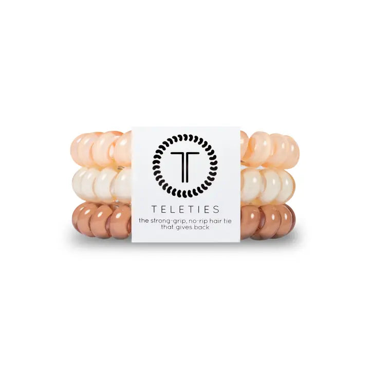 Teleties Spiral Hair Coils | Large| For the Love of Nudes Hair Ties
