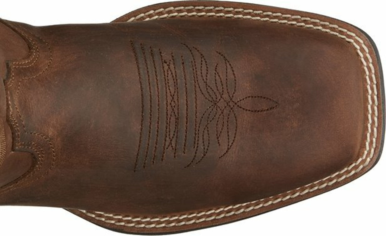 Bota marrón con punta cuadrada ancha Justin Cantor para hombre