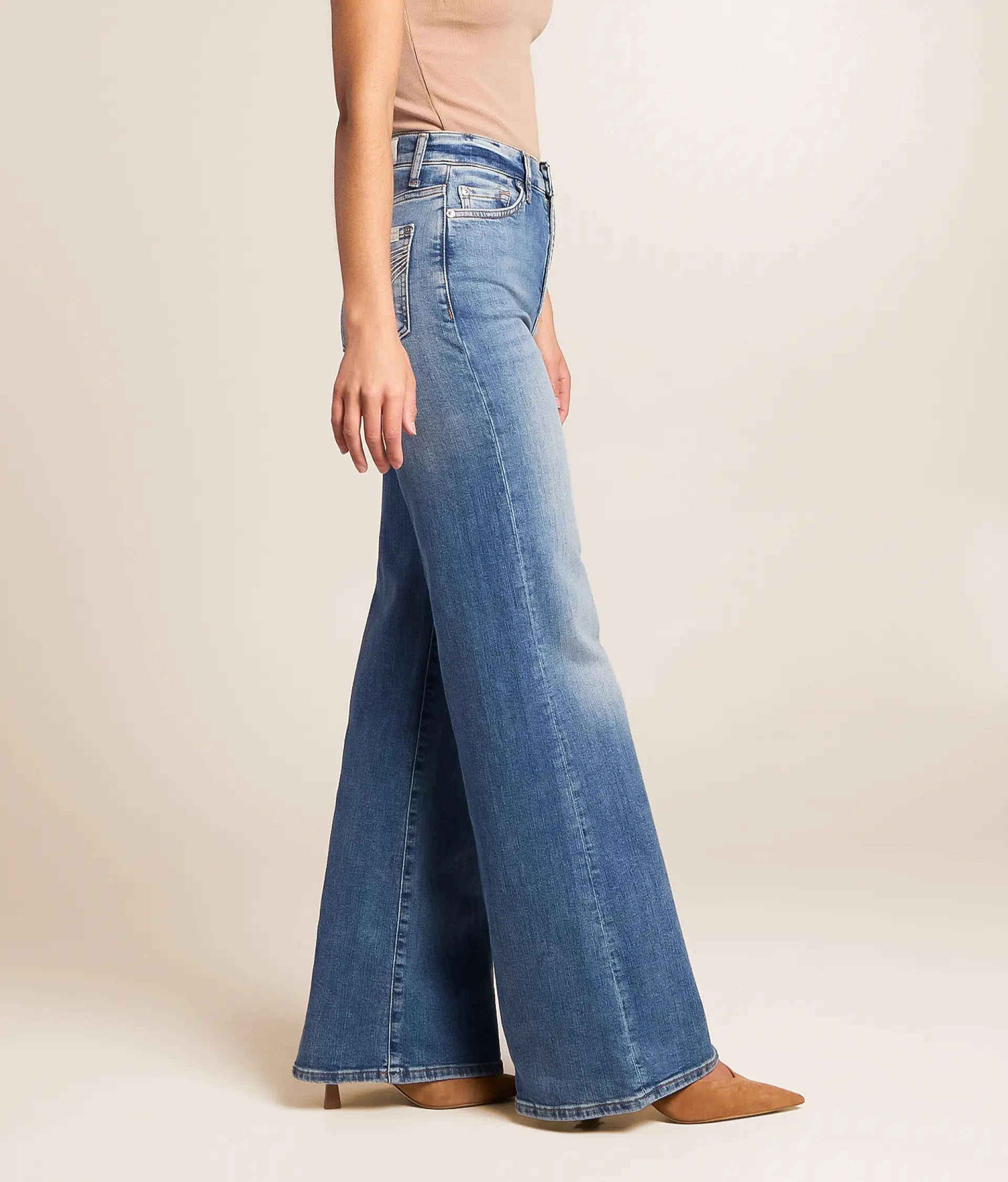 7 For All Mankind Ultra High Rise Jo Wide Leg Stretch Jeans | 32"