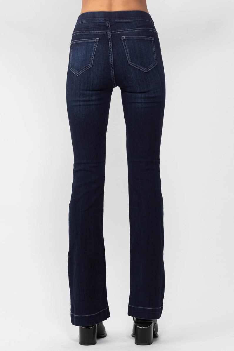 The Indie Comfort Pull On Flare Jeans