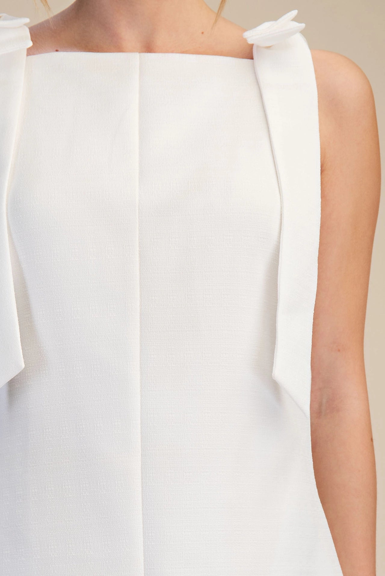 Tie It Pretty Mini Dress in White