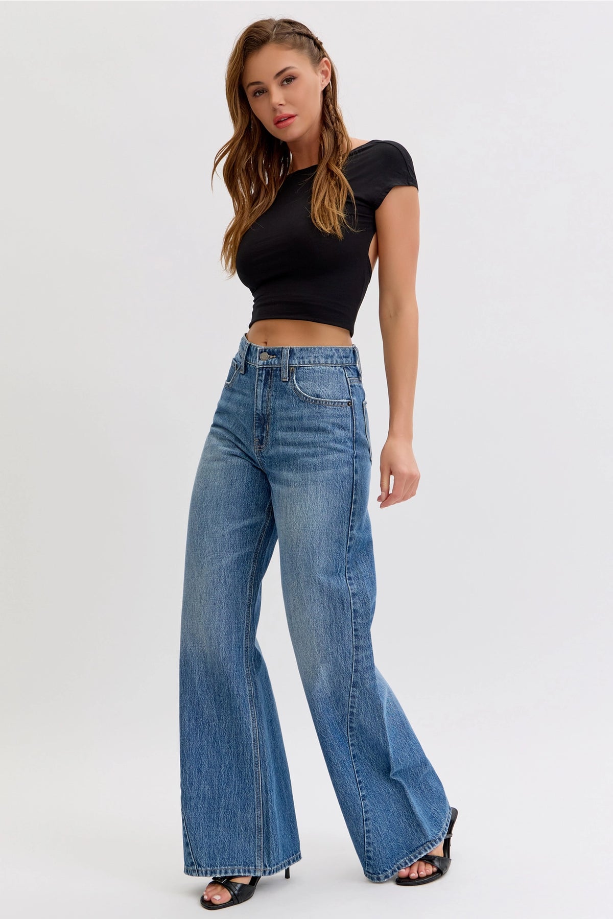 The Ava High Rise Wide Leg Jeans