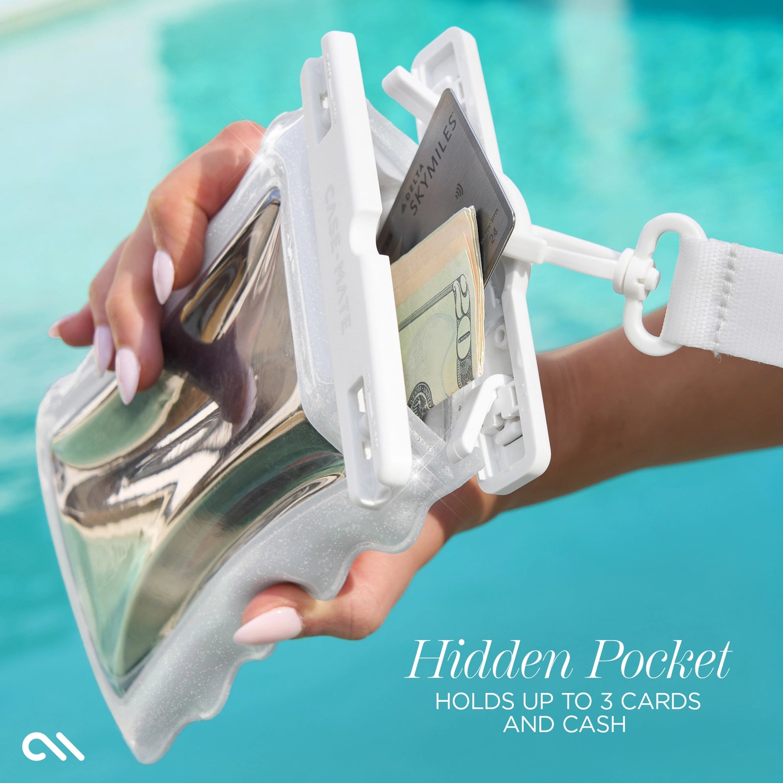 Wavy Waterproof Floating Pouch - Ivory