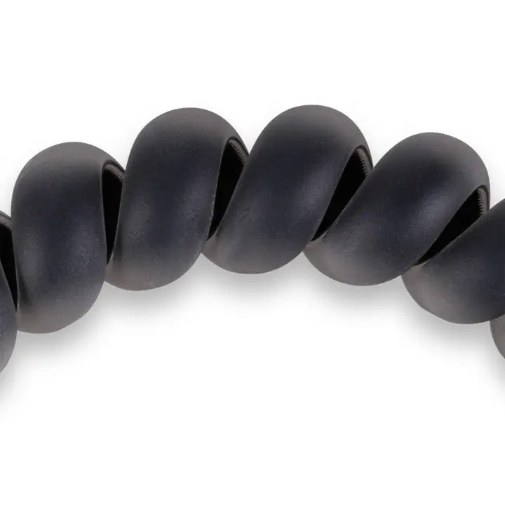 Teleties Spiral Hair Coils | Large | Matte Black Hair Ties