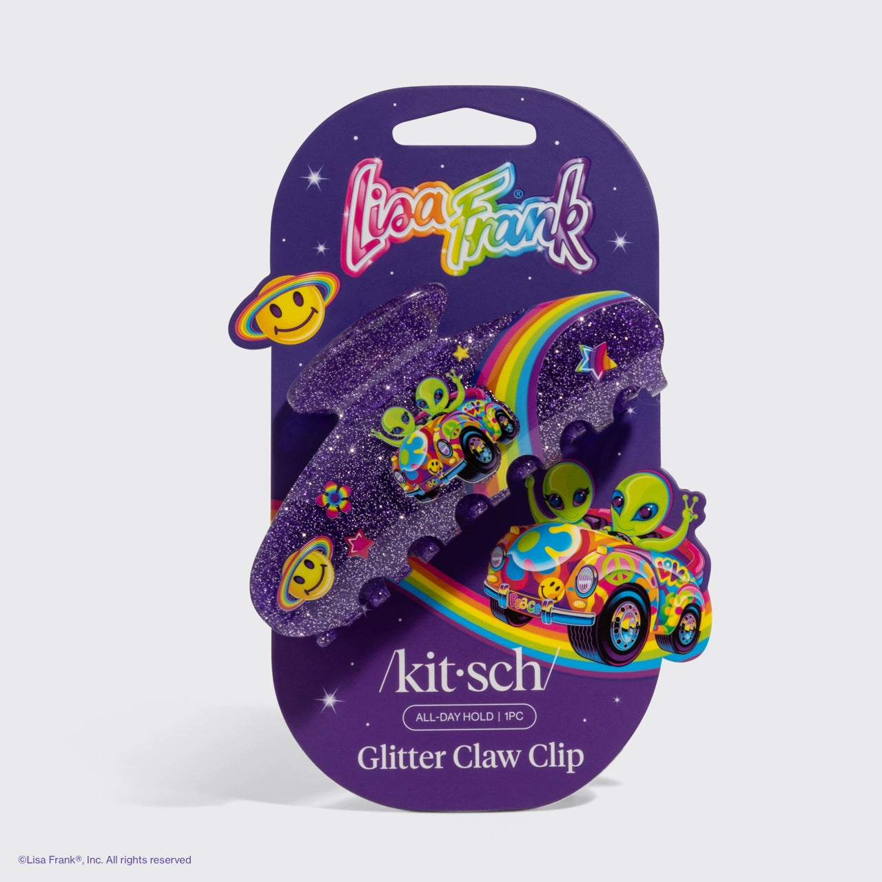 Lisa Frank X Kitsch Glitter Claw Clip - Zoomer™ & Zorbit™