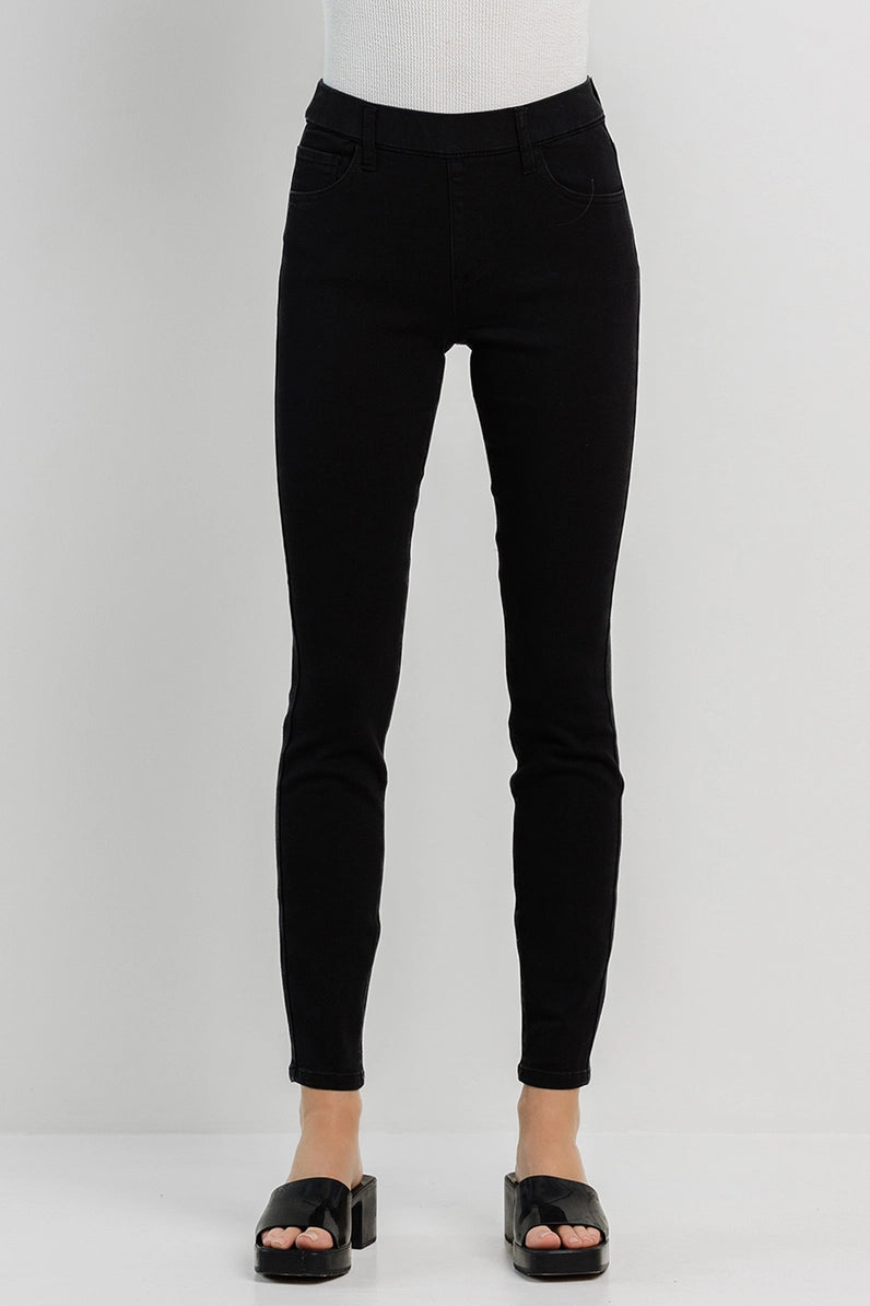 The Lauren Comfort Pull On Skinny Jeans In Black