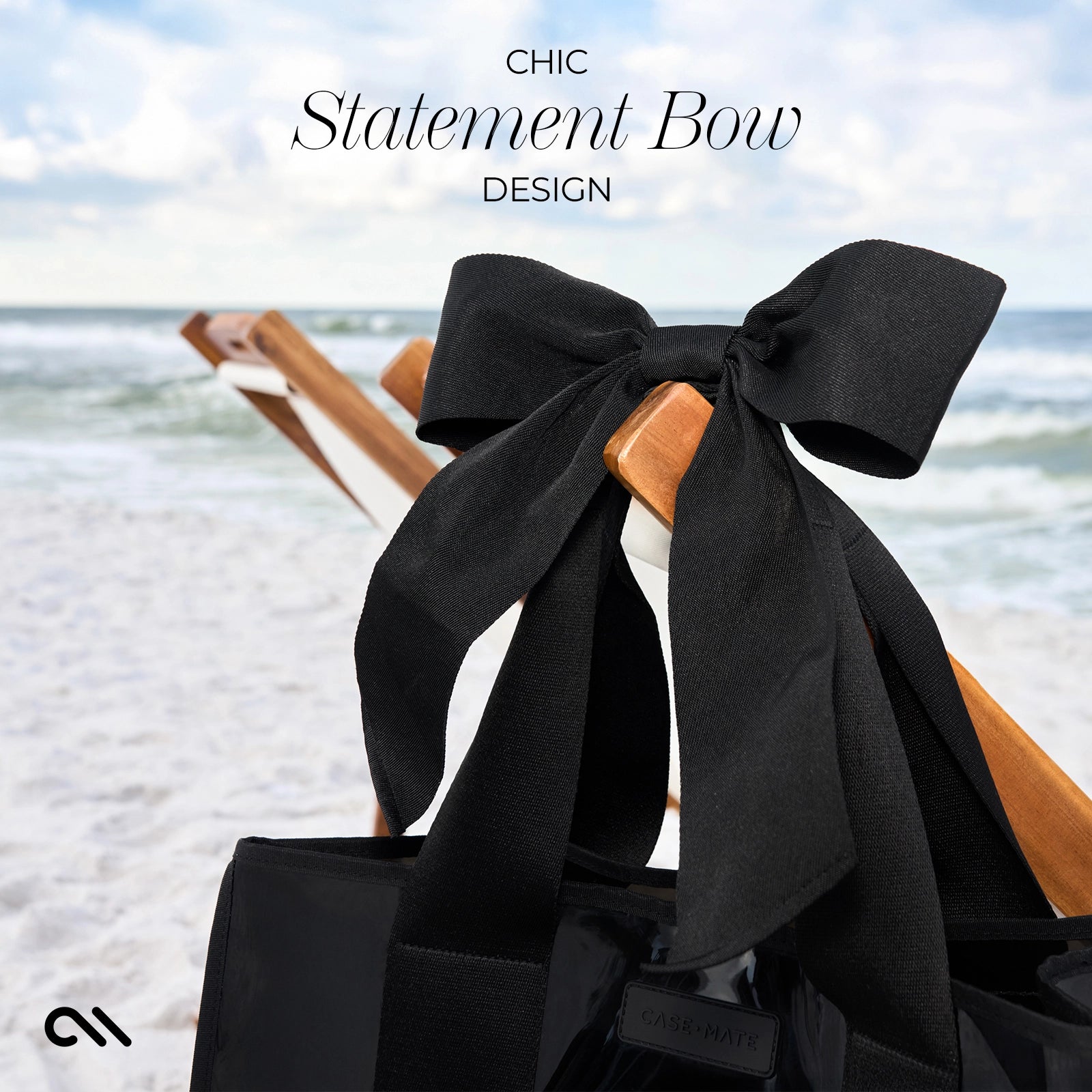 Case-Mate Bow Jelly Tote Bag - Midnight Black
