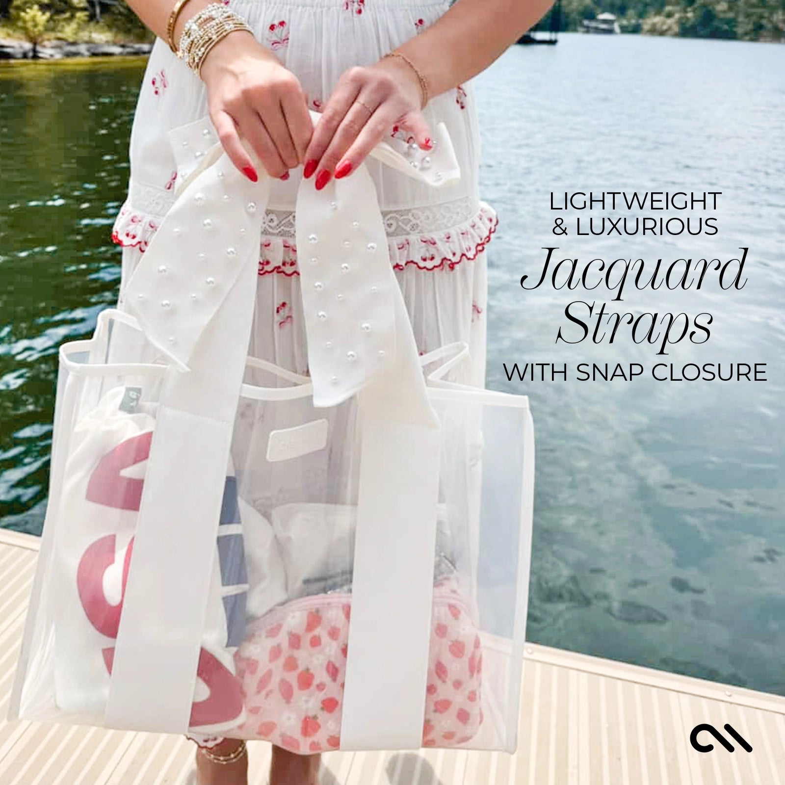 Case-Mate Bow Jelly Tote Bag - Ivory Pearl