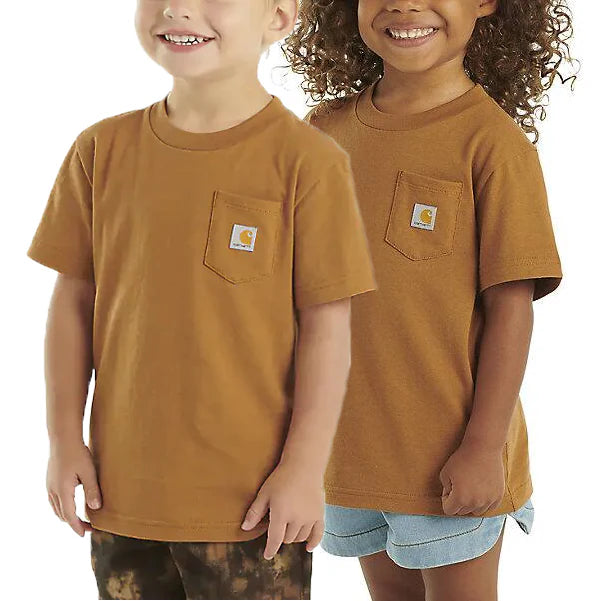 Carhartt Toddler & Kid's Pocket T-Shirt in Carhartt Brown