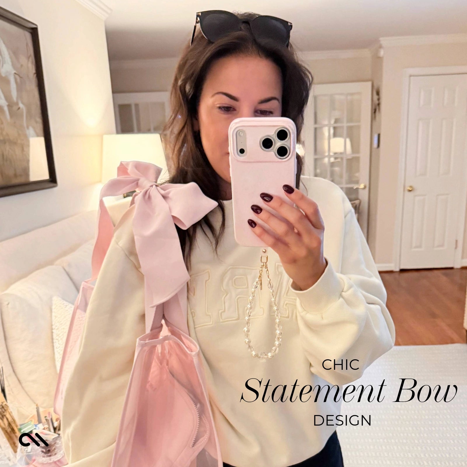 Case-Mate Bow Jelly Tote Bag - Ballet Pink