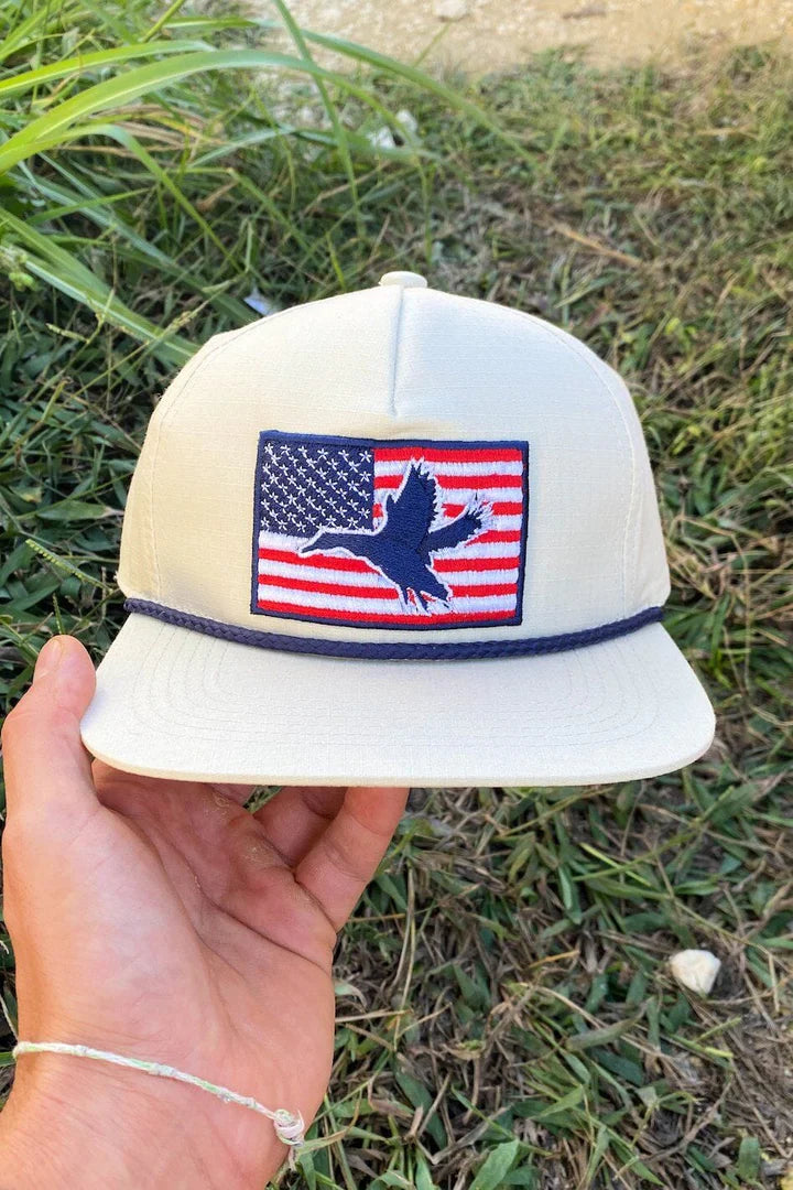 Burlebo American Flag Duck Cap