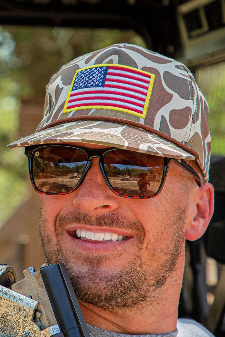 Burlebo Classic American Flag Camo Cap