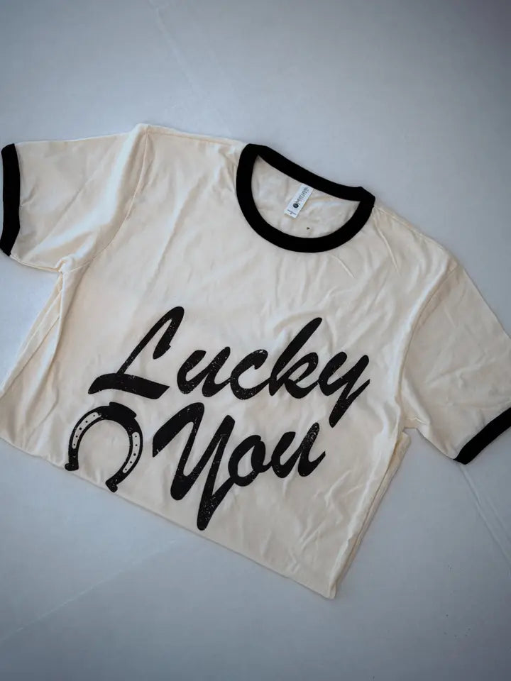 Lucky You Ringer Tee