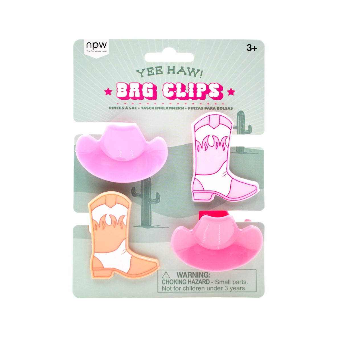 Yee Haw Bag Clips- 4 Pack