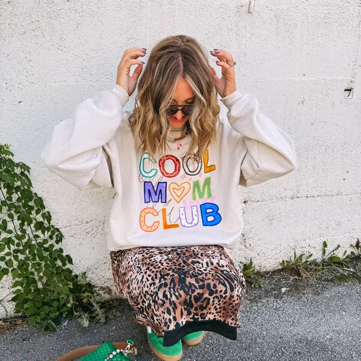 Muted Cool Mom Club Sweatshirt
