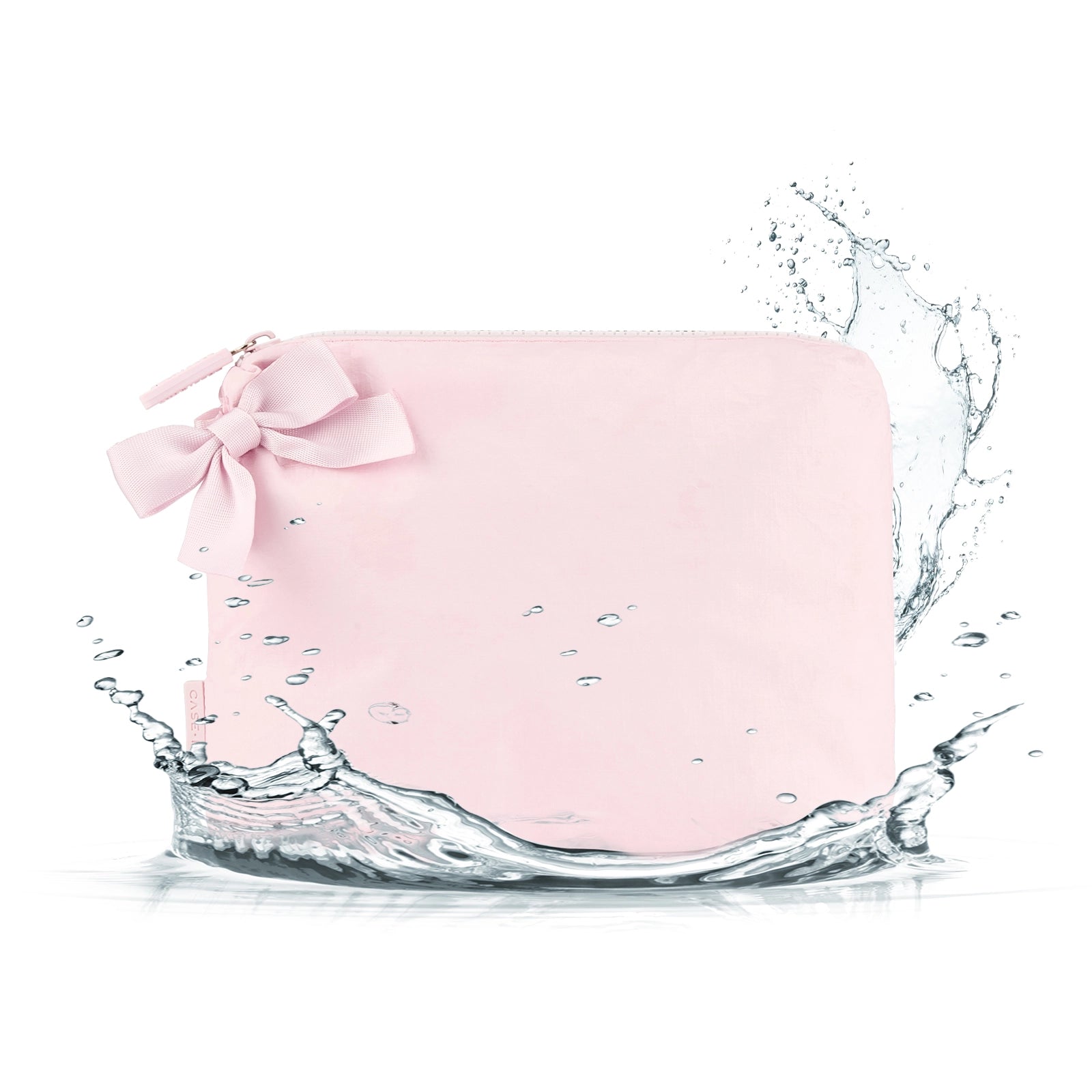 Case-Mate Bow Waterproof Zip Pouch - Ballet Pink