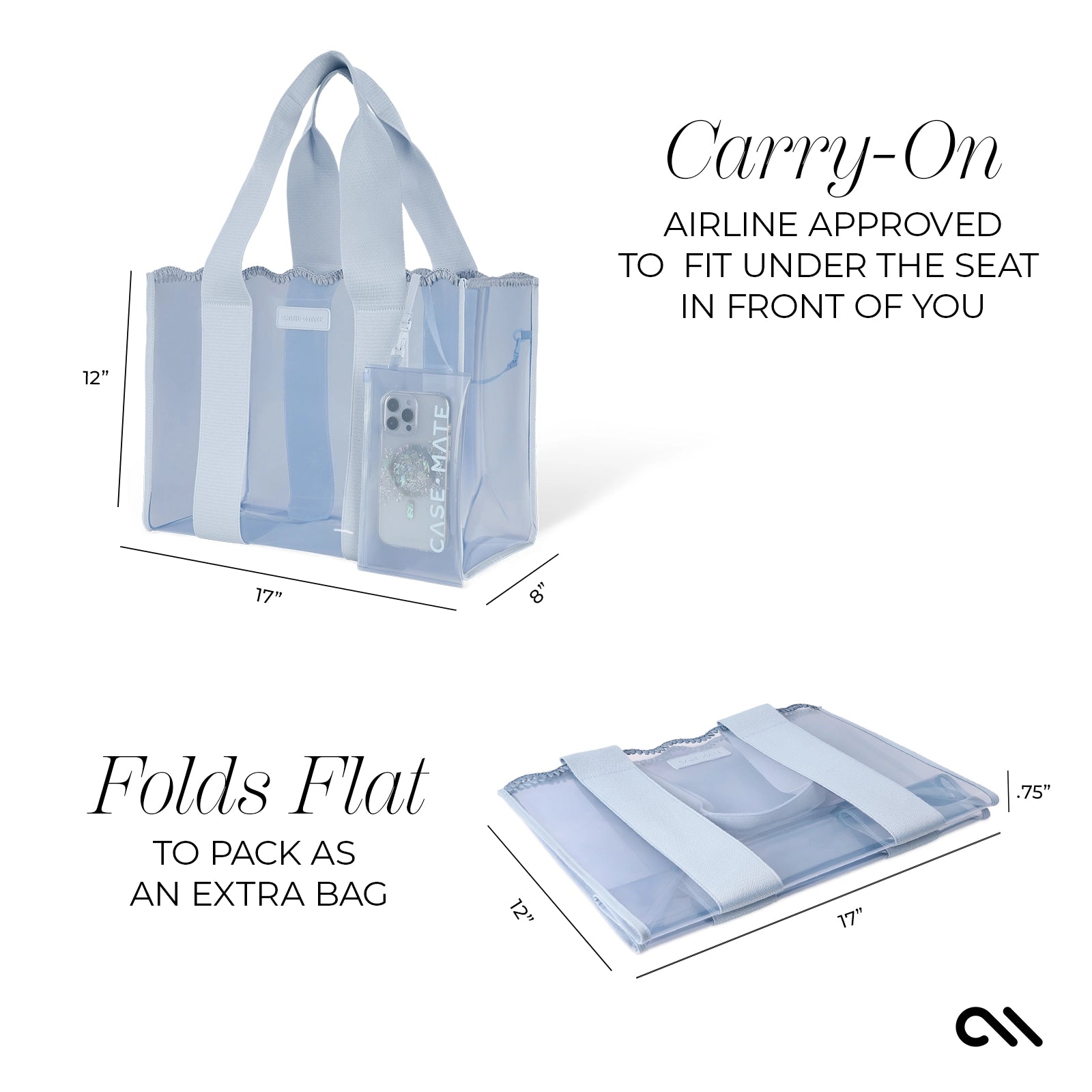Mate Crochet Wave Jelly Tote Bag - Carolina Blue