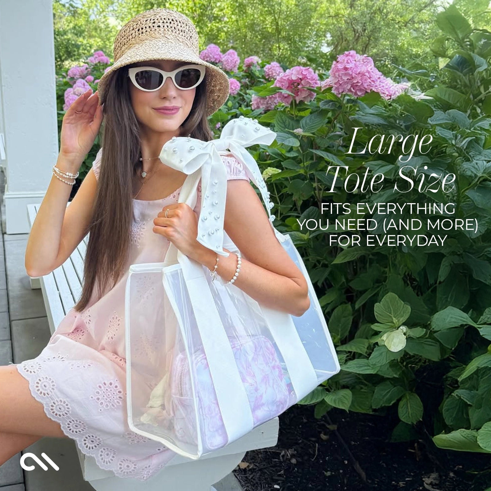 Case-Mate Bow Jelly Tote Bag - Ivory Pearl