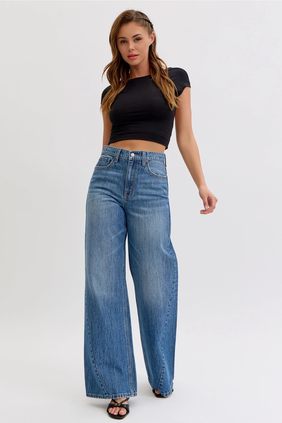 The Ava High Rise Wide Leg Jeans