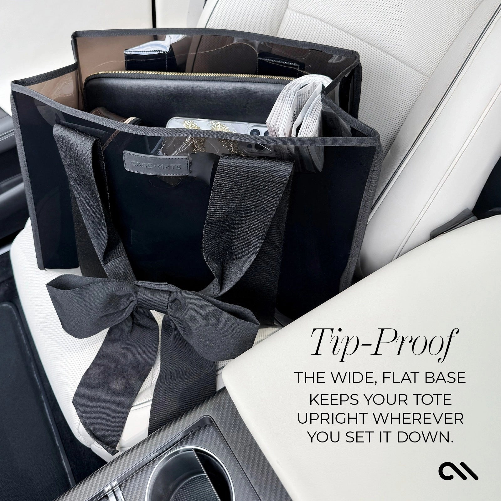 Case-Mate Bow Jelly Tote Bag - Midnight Black