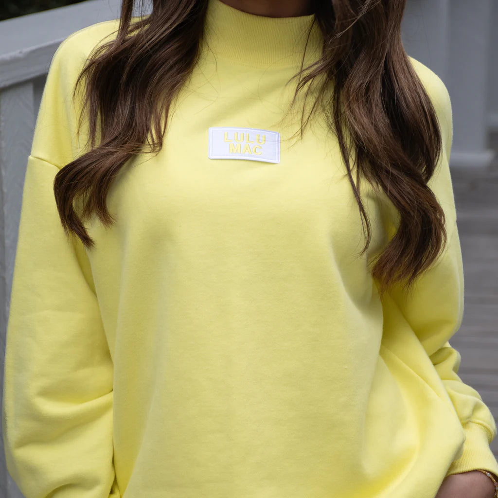 Lulu Mac Terry Cloth Mockneck in Yellow