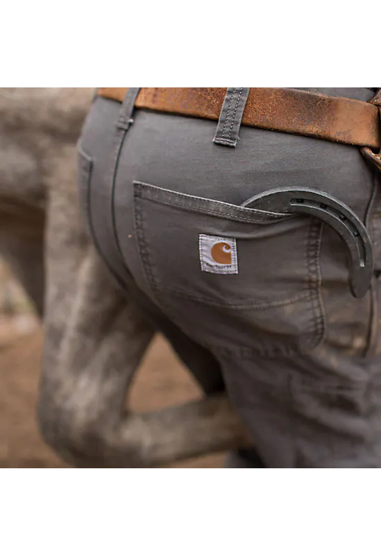 PANTALÓN DE TRABAJO DE LONA CARHARTT RUGGED FLEX Y AJUSTE RELAJADO PARA HOMBRE EN GRAVA