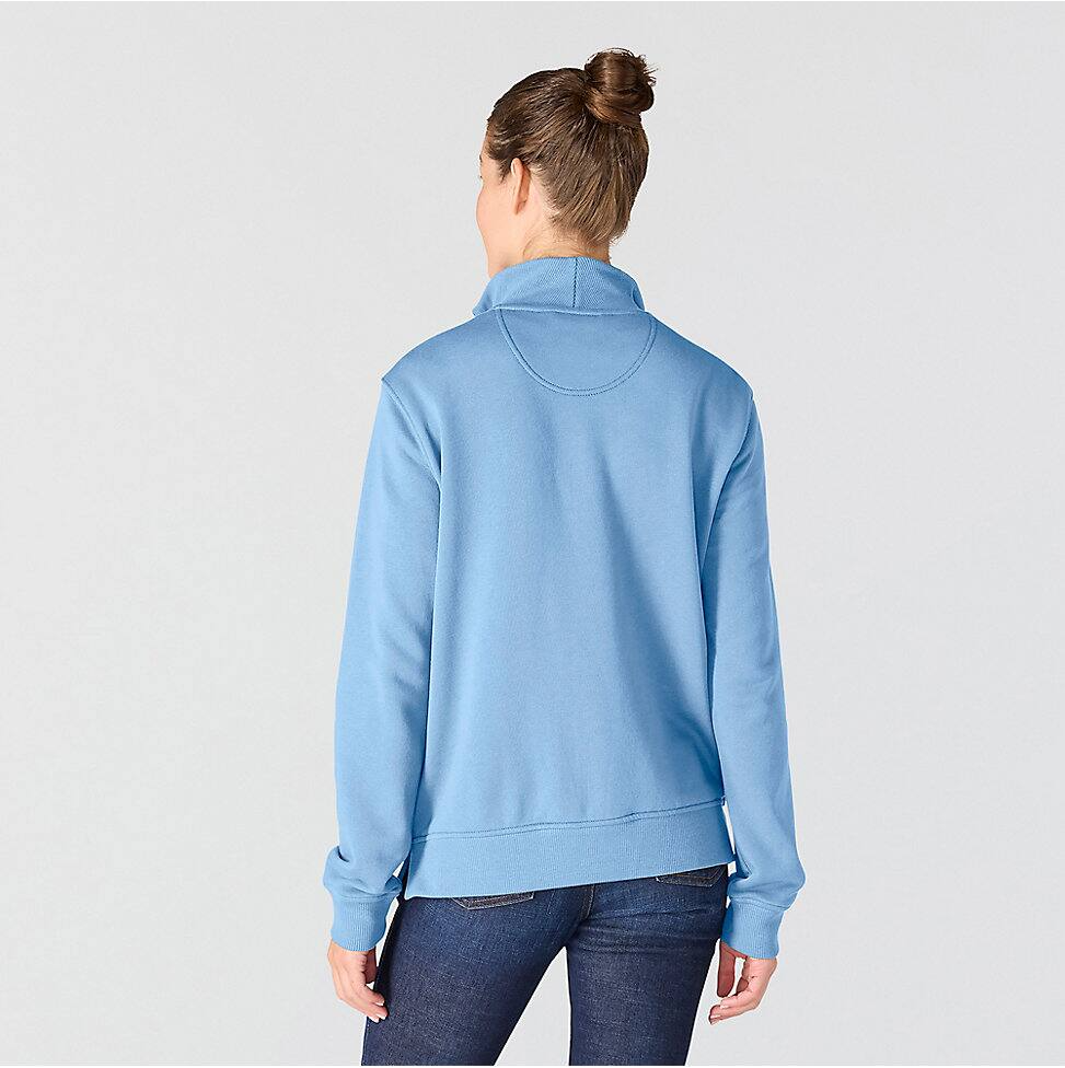 Carhartt | Women's Tencel Relaxed Fit Half Zip Sweatshirt in Workwear Blue