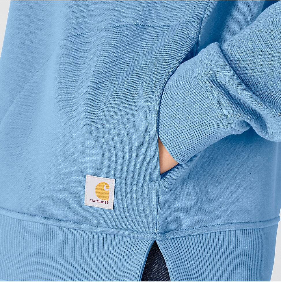 Carhartt | Women's Tencel Relaxed Fit Half Zip Sweatshirt in Workwear Blue