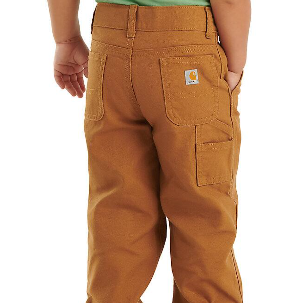Carhartt Infant & Toddler Canvas Dungaree Pants in Carhartt Brown
