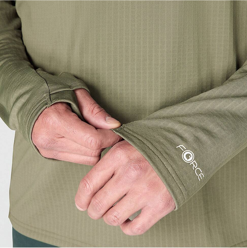 Carhartt Men's Force Ironwood Relaxed 1/2-Zip Pullover in Dusty Olive